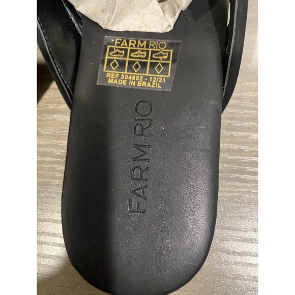 FARM Rio Rainbow Beaded Mule Vegan Tropical Vacation Boho Size 7.5 - Picture 5 of 10